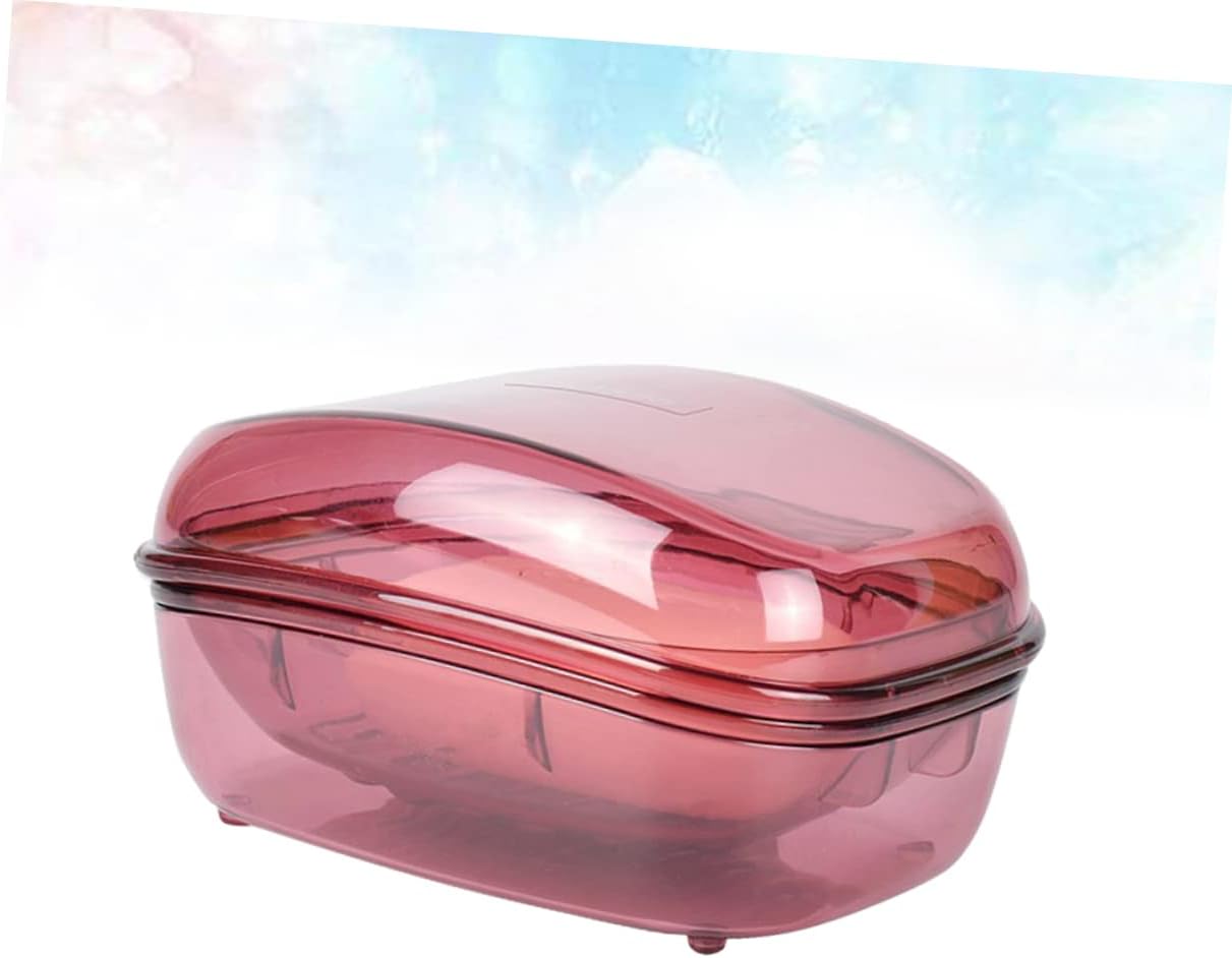 CONGARTENO Plastic Soap Dish with Lid for Bathroom and Travel