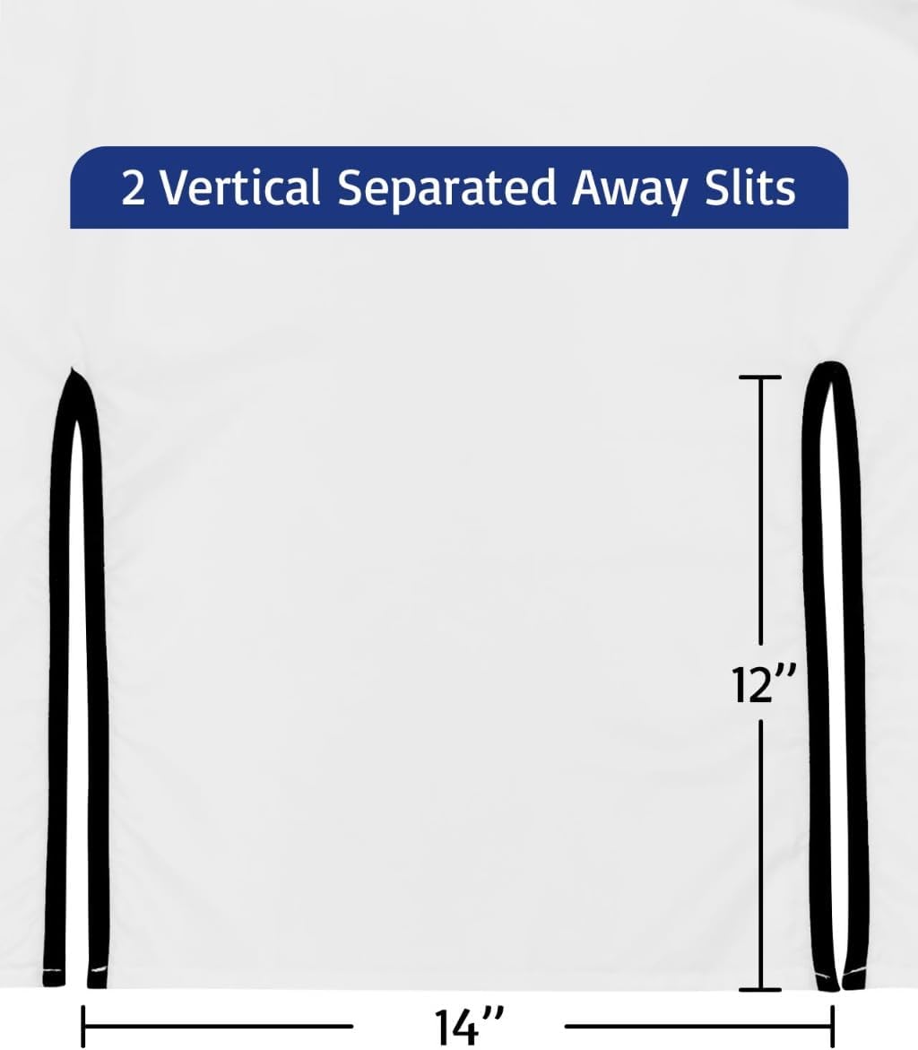Shijiao Split Shower Curtain with Hooks and 2 Slits