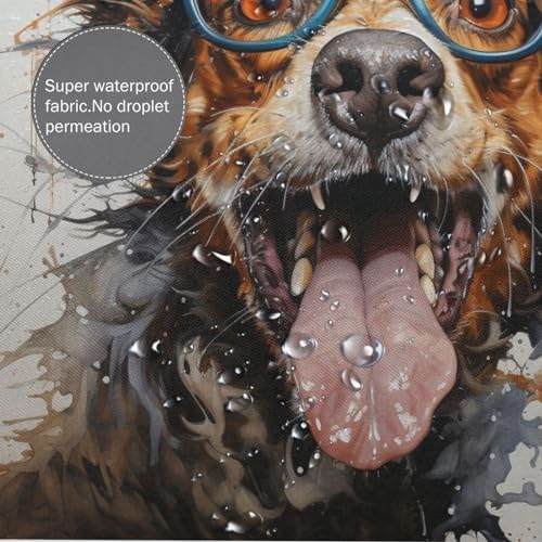 Cute Hippie Boho Animal Shower Curtain Set with 12 Hooks 72x72in