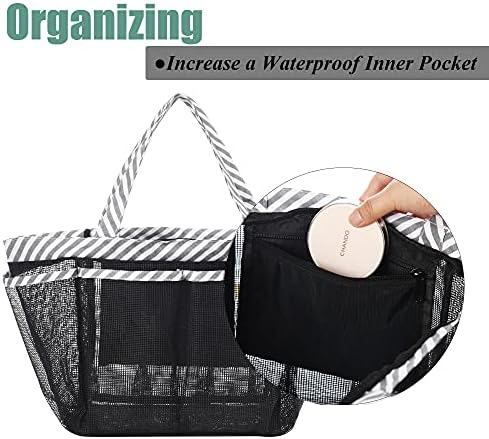 WEHUSE Extra Large Mesh Shower Caddy with Waterproof Inner Bag