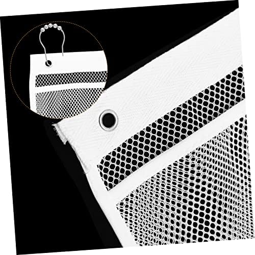 Ciieeo Gold Mesh Shower Organizer Bag with 6 Pockets Wall Hanging Storage