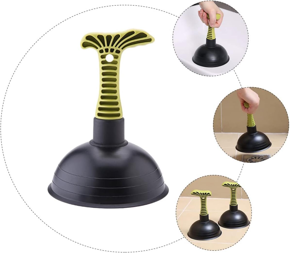 1pc Green Toilet Plunger for Kitchen and Bath Use