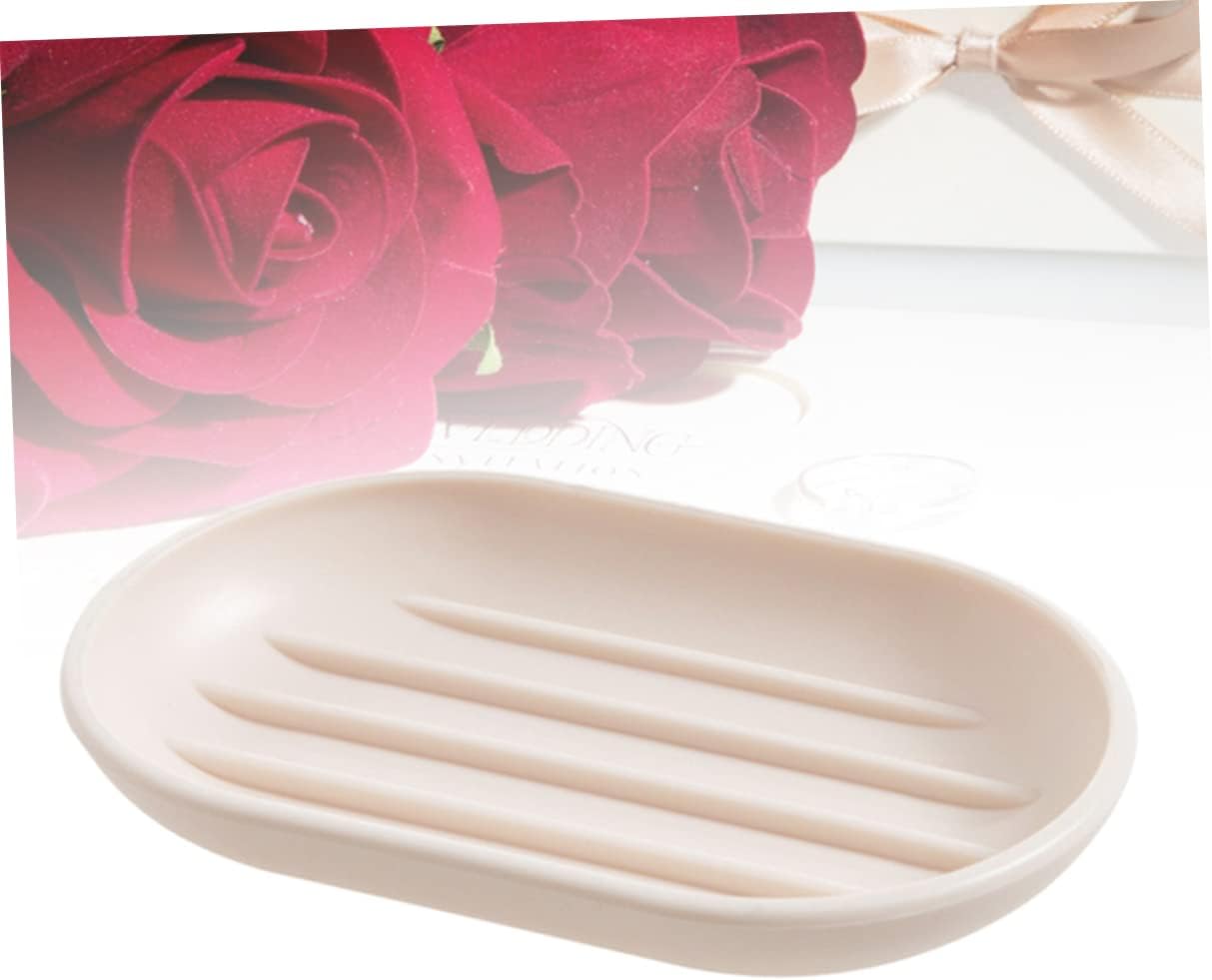 MAGICLULU Practical Oval Soap Dish Beige Plastic