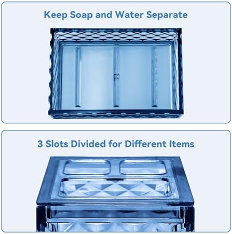 CDorigin 2PCS Blue Bathroom Accessories Set
