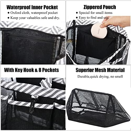 WEHUSE Extra Large Mesh Shower Caddy with Waterproof Inner Bag