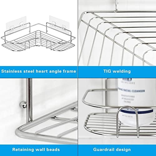 BAHELS Corner Shower Caddy Stainless Steel Organizer Rack