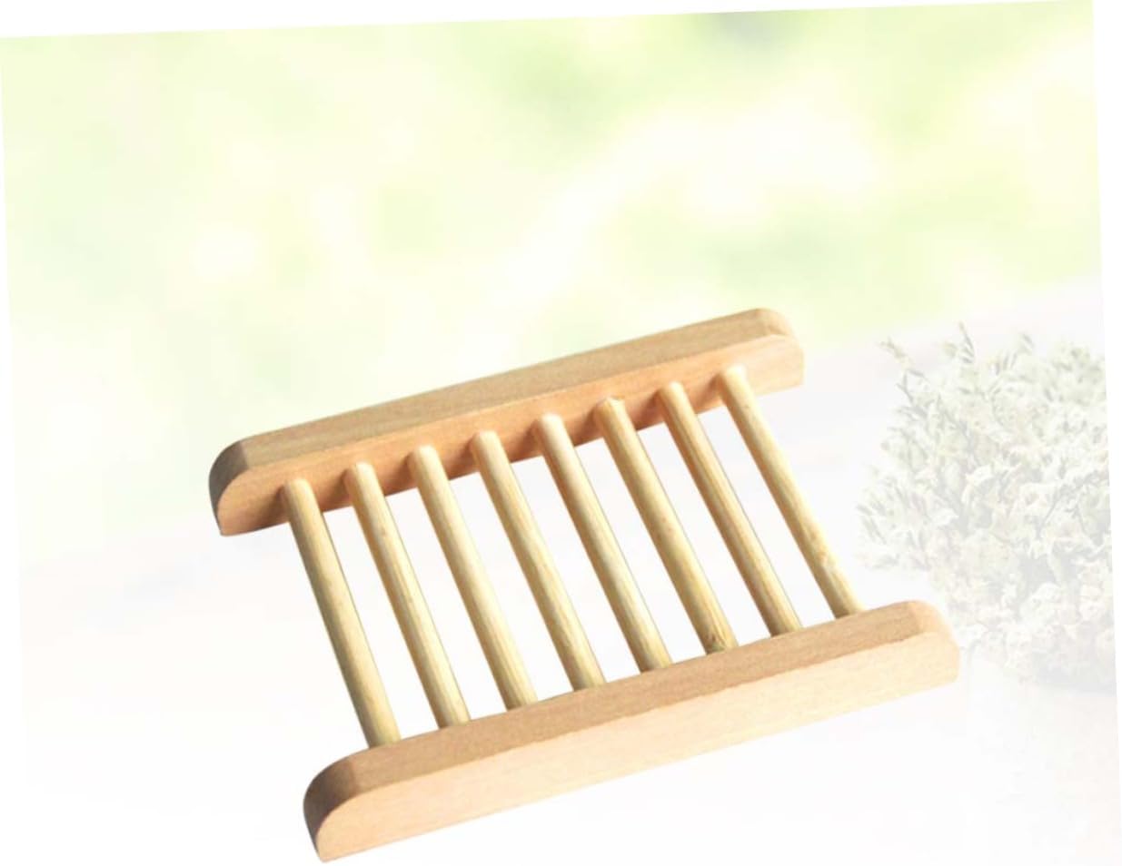 STOBAZA Natural Wood Soap Dish Holder 2pcs