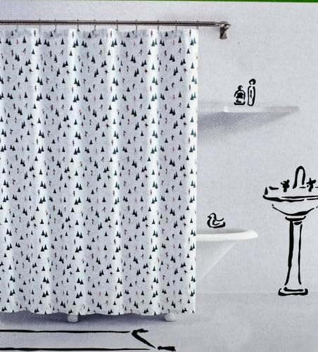 Kate Spade New York Skaters Printed Shower Curtain 72x72 Inches