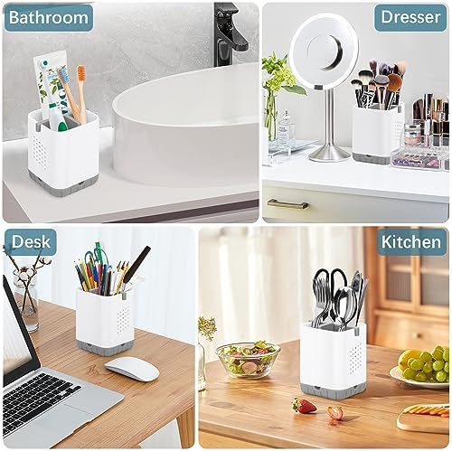 Boperzi Toothbrush Holder with Drain and 3 Slots