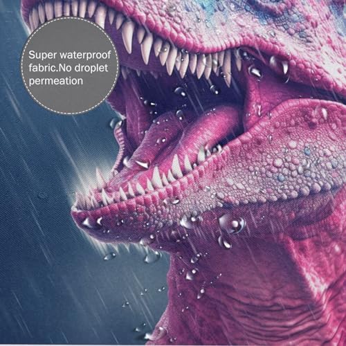 TIYAANDSY Roaring Dinosaur Shower Curtain Set