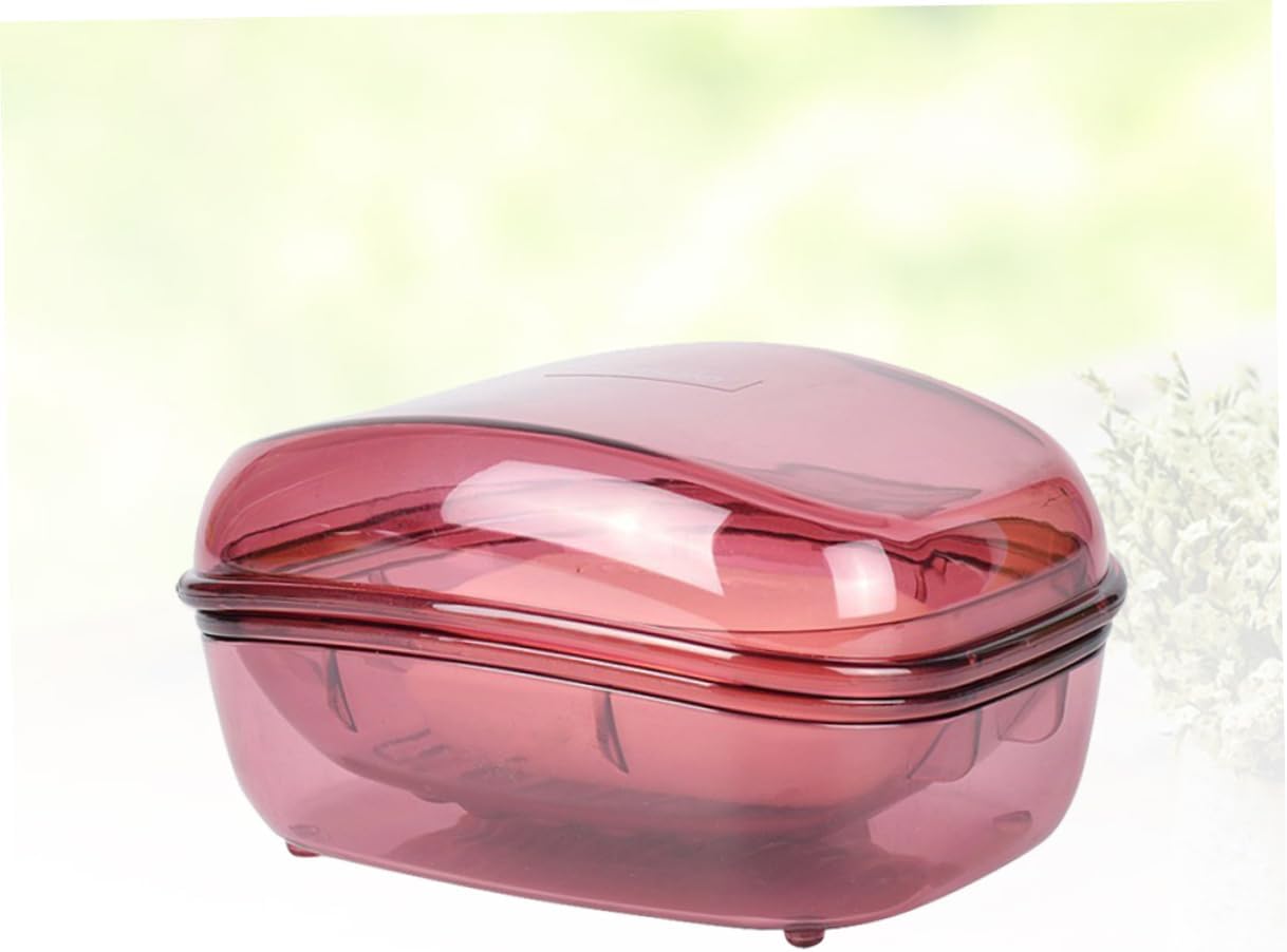 CONGARTENO Plastic Soap Dish with Lid for Bathroom and Travel