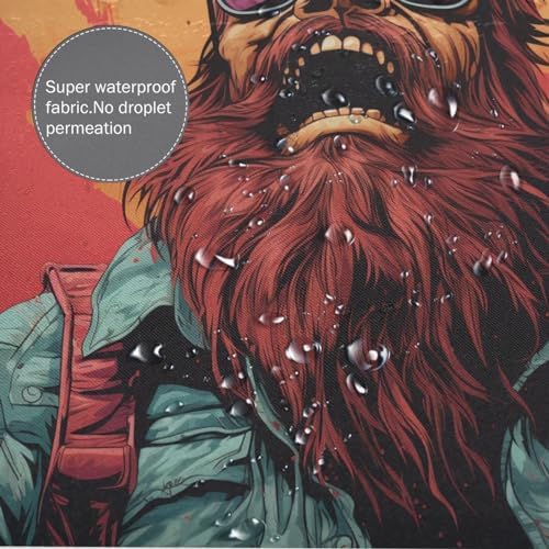 Funny Orangutan Shower Curtain Set with 12 Hooks 1