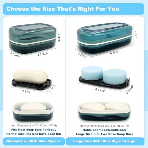 Travel Soap Container with Lid Portable Bar Soap Holder