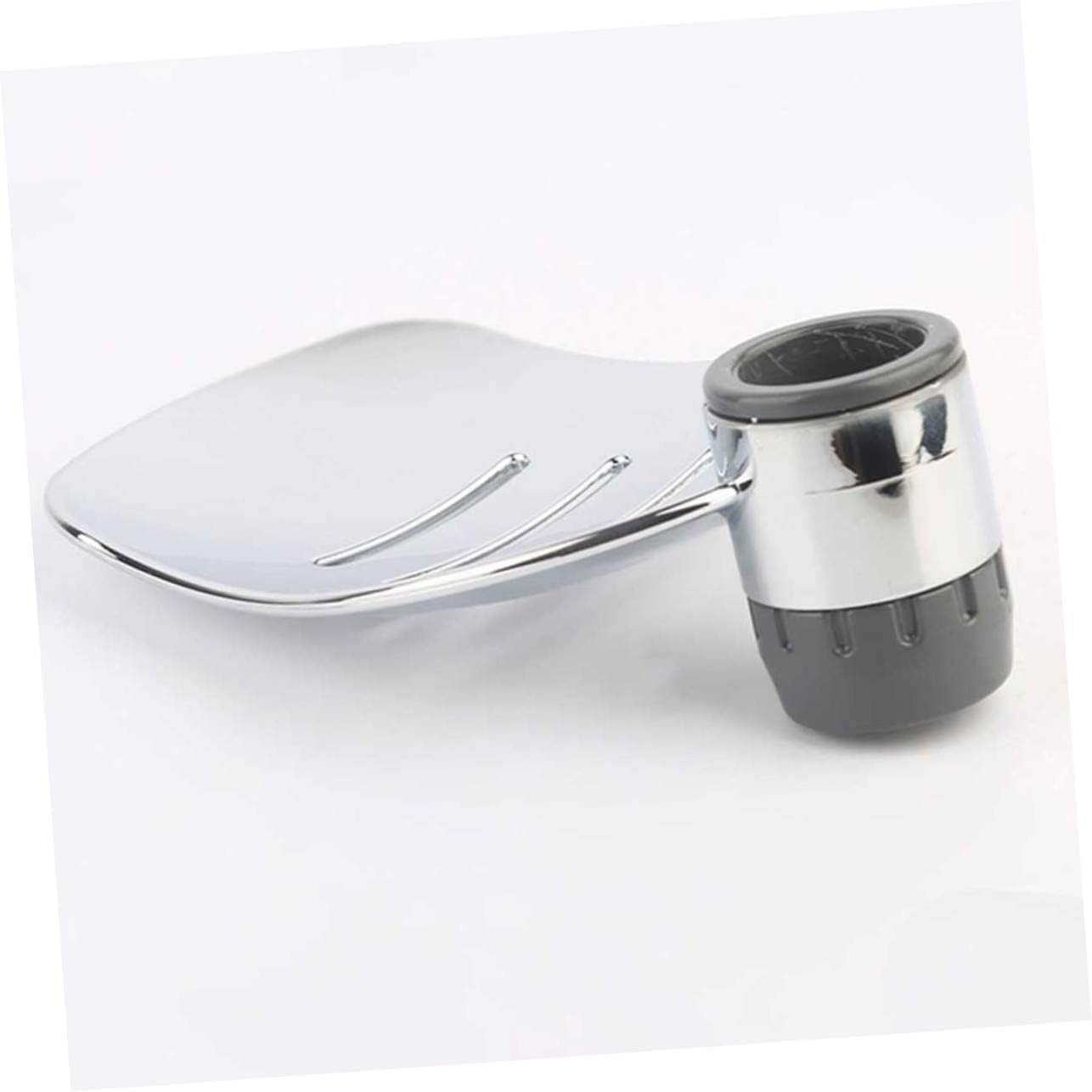 Luxshiny 2pcs Silver Soap Dish with Drainage