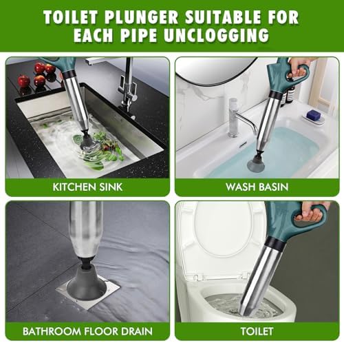 DKLECHUI High-Pressure Toilet Plunger with Barometer 1