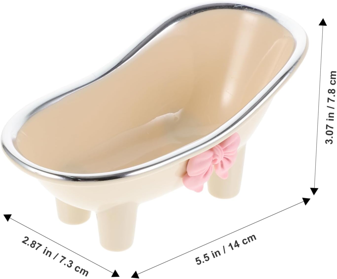 Hoement Bathtub Shaped Soap Holder Lightweight Durable Decorative Soap Dish
