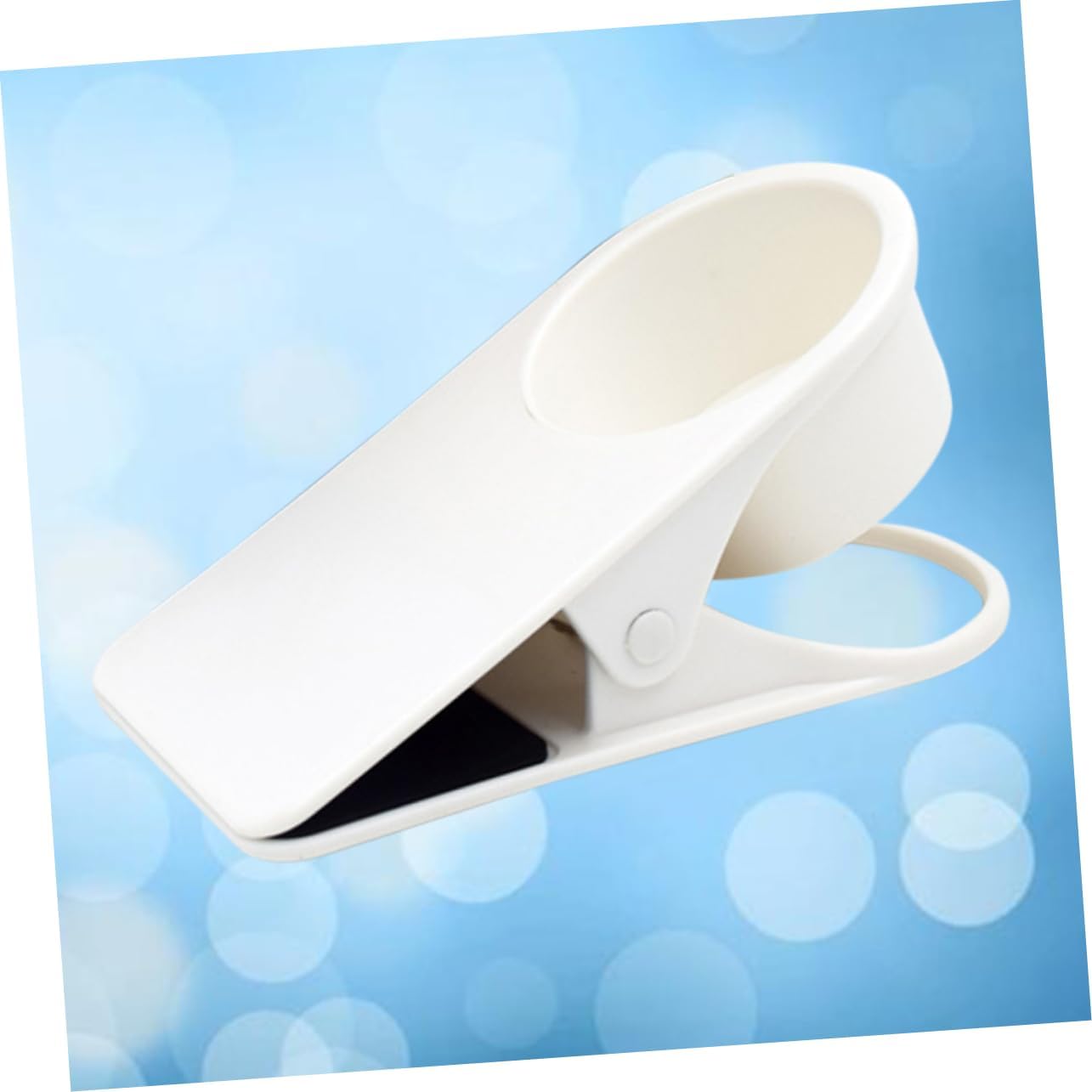 Desk Side Holder Clip - Strong ABS Cup Clamp for Bottles and Mugs