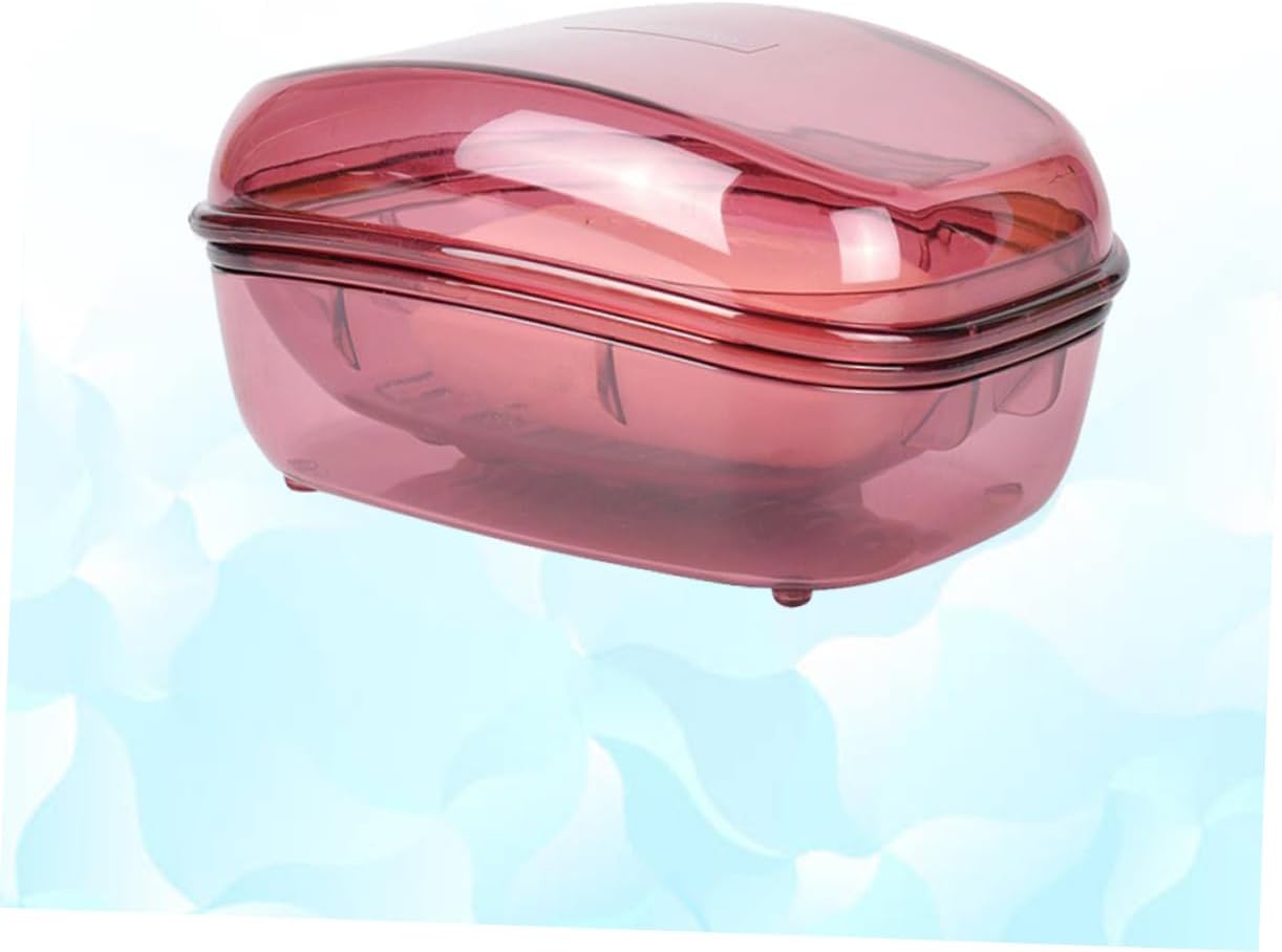 CONGARTENO Plastic Soap Dish with Lid for Bathroom and Travel