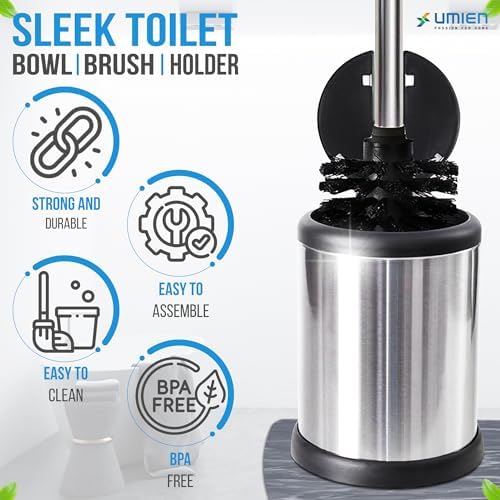 UMIEN Toilet Brush with Lid and Canister