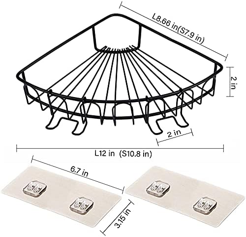 Casaphoria 2 Pack Corner Shower Shelf Organizer No Drilling