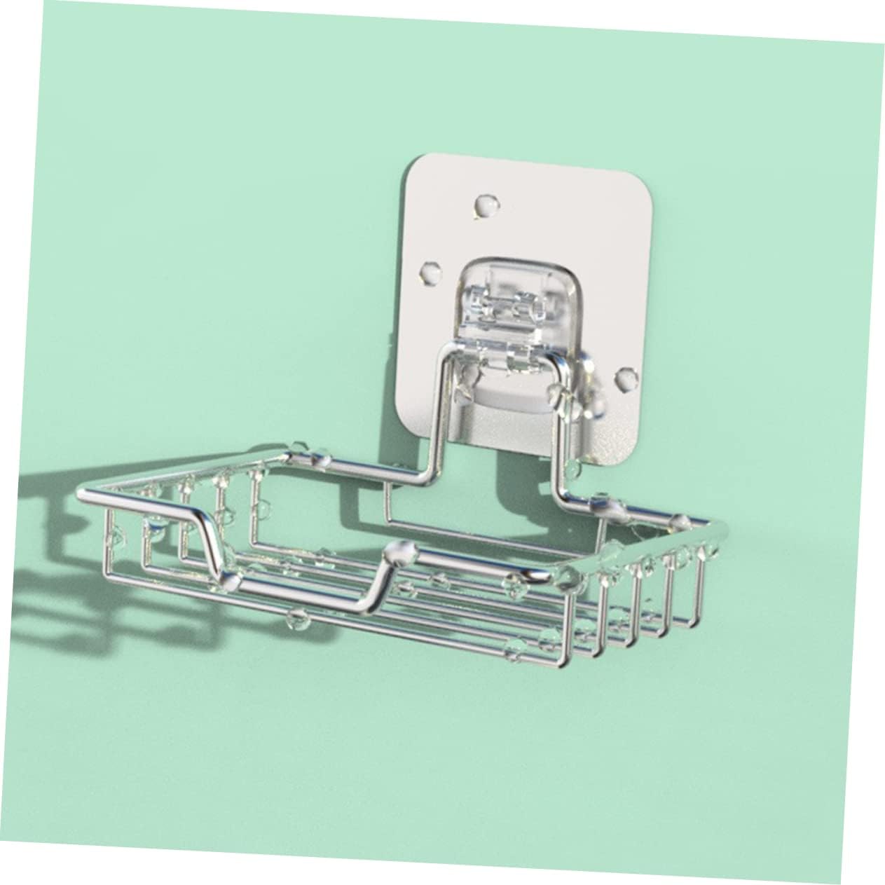 Amosfun Wall-Mounted Soap Dish No-Drill Design