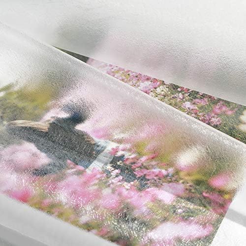 AooHome Frosted 72x72 Shower Curtain Liner with 5 Bottom Magnets and Metal Grommets