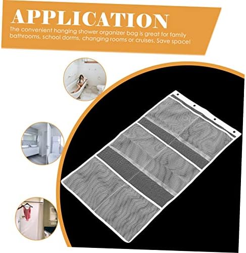 JECOMPRIS Shower Mesh Organizer with 6 Pockets