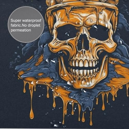 Golden Skull King Shower Curtain Set 72x72in