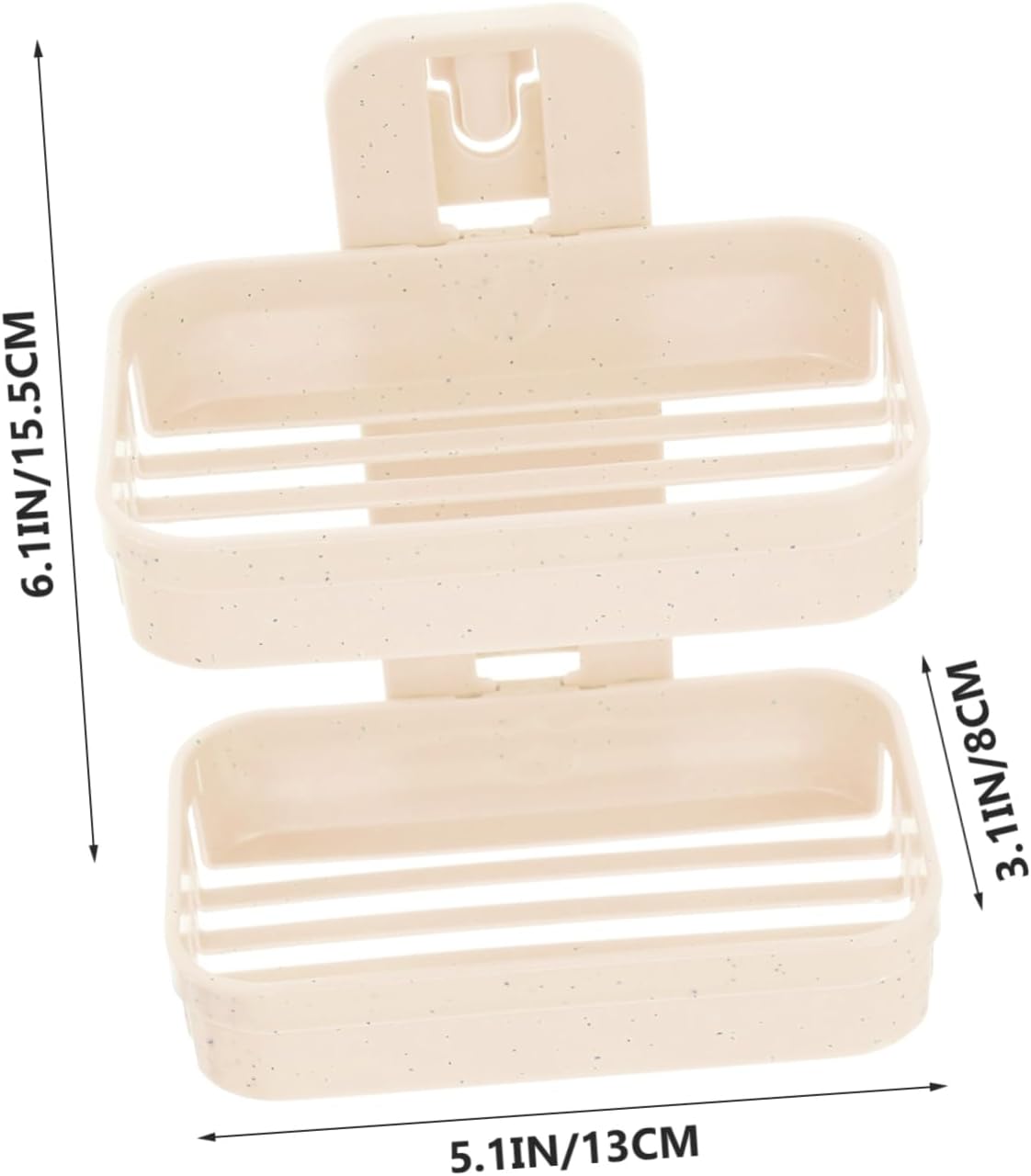 ABOOFAN Wall-Mounted Soap Dish Double Tier Holder