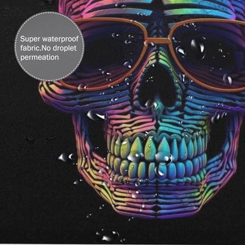 TIYAANDSY Skull Pattern Shower Curtain Set with 12 Hooks 72x72in