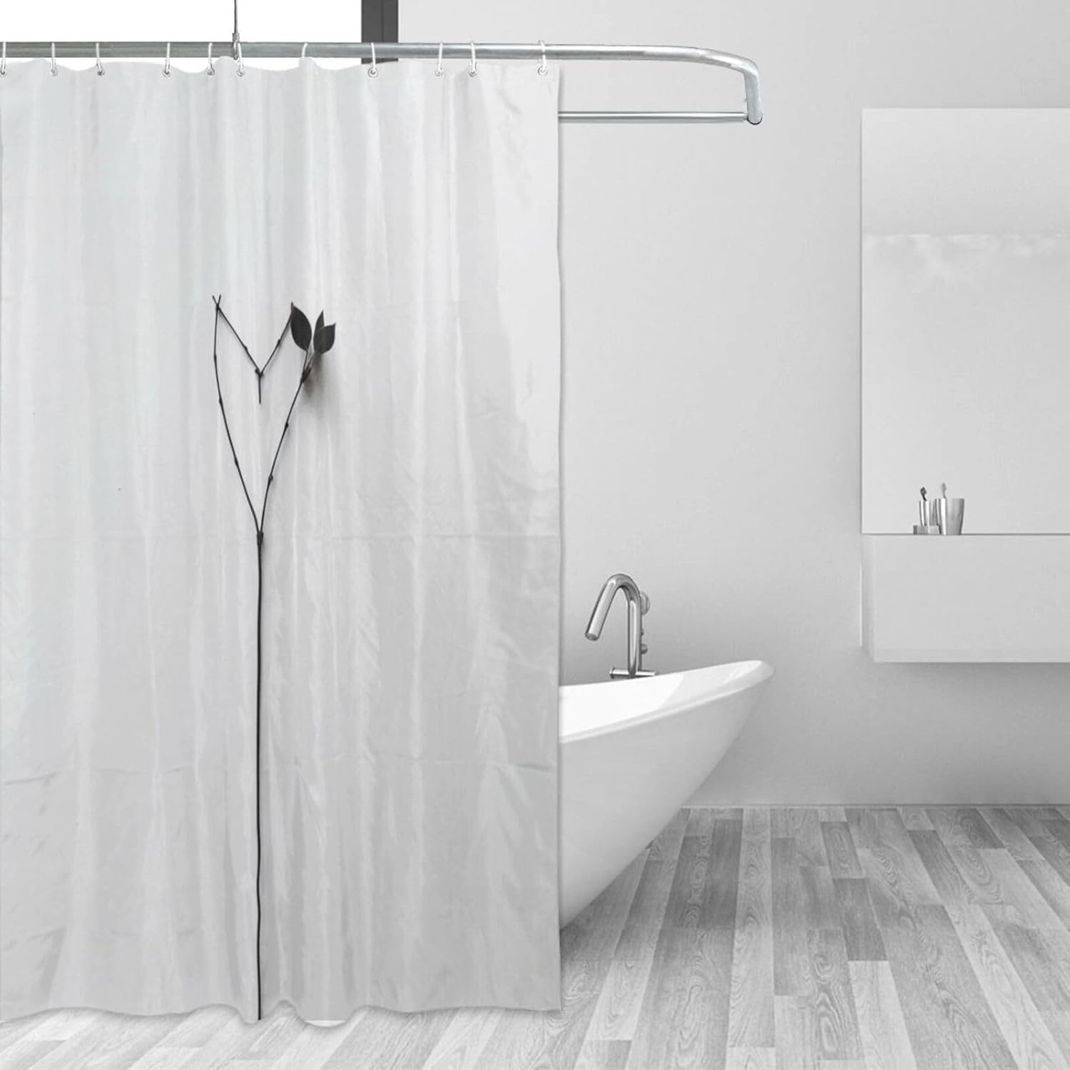 Tree Branch Heart Shower Curtain Set 72x72in