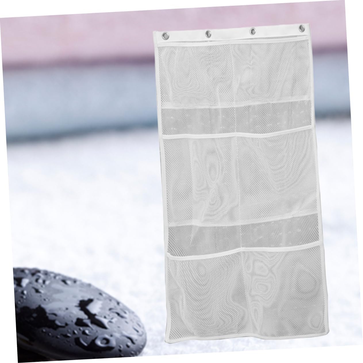 Levemolo Mesh Hanging Bag 6 Pocket Bathroom Organizer