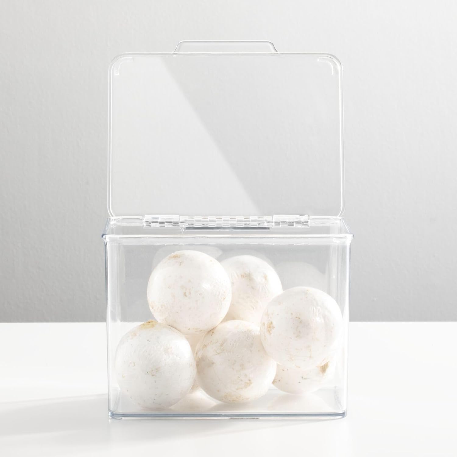 mDesign Clear Plastic Storage Canisters 8 Pack