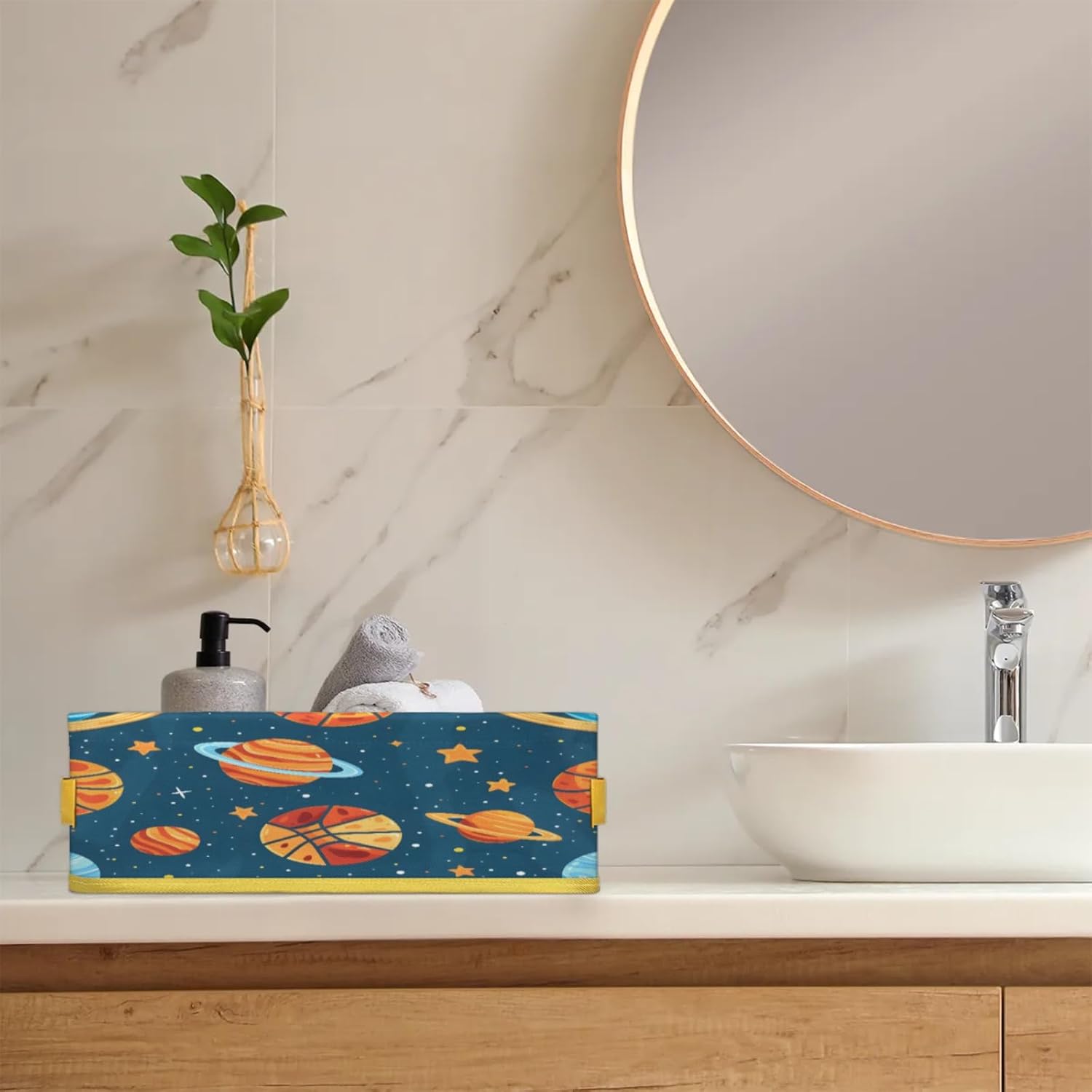 Snatocys Basketball Toilet Paper Basket with Handles