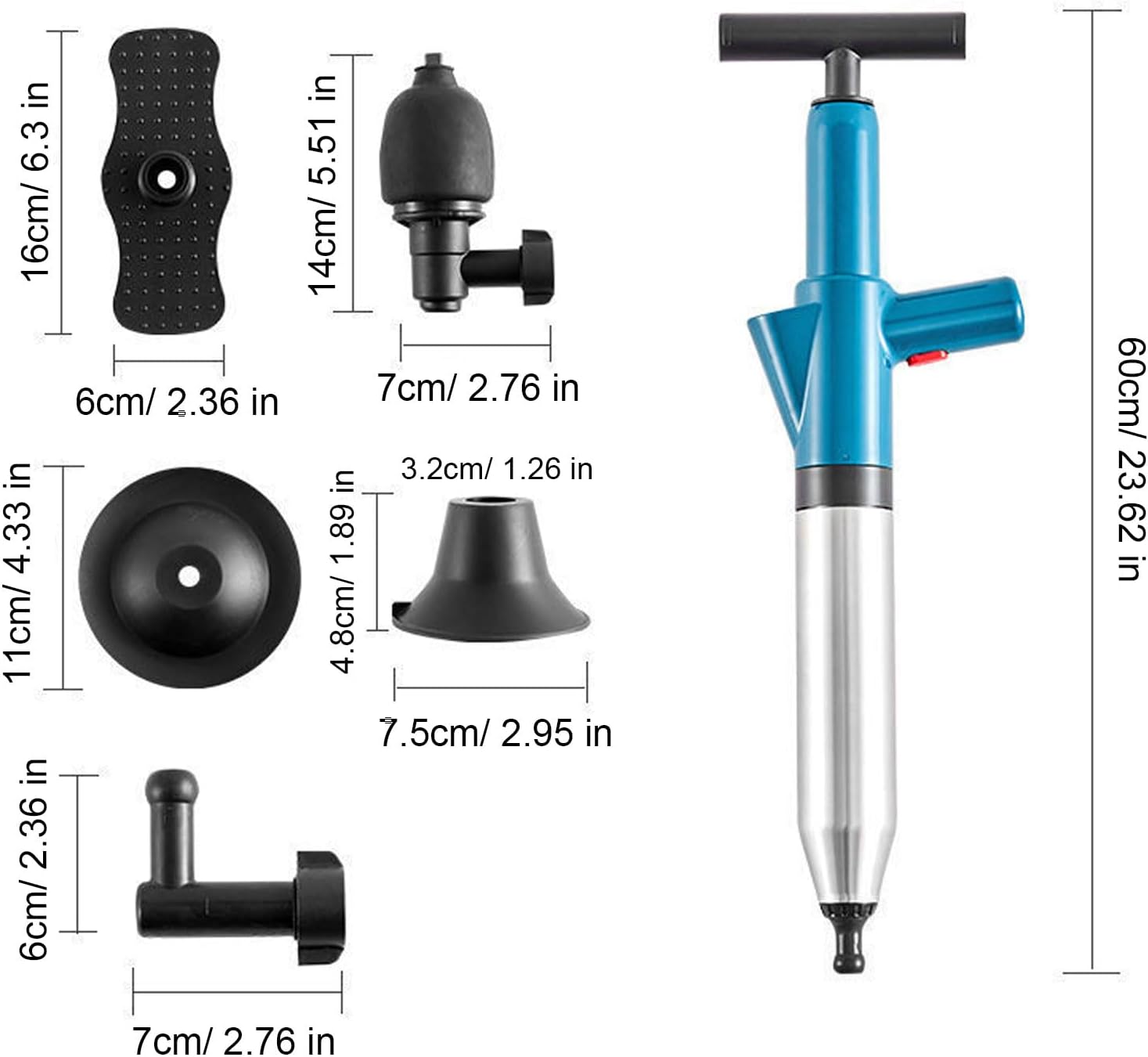 Mumusuki Toilet Plunger with Pressure Indicator 1
