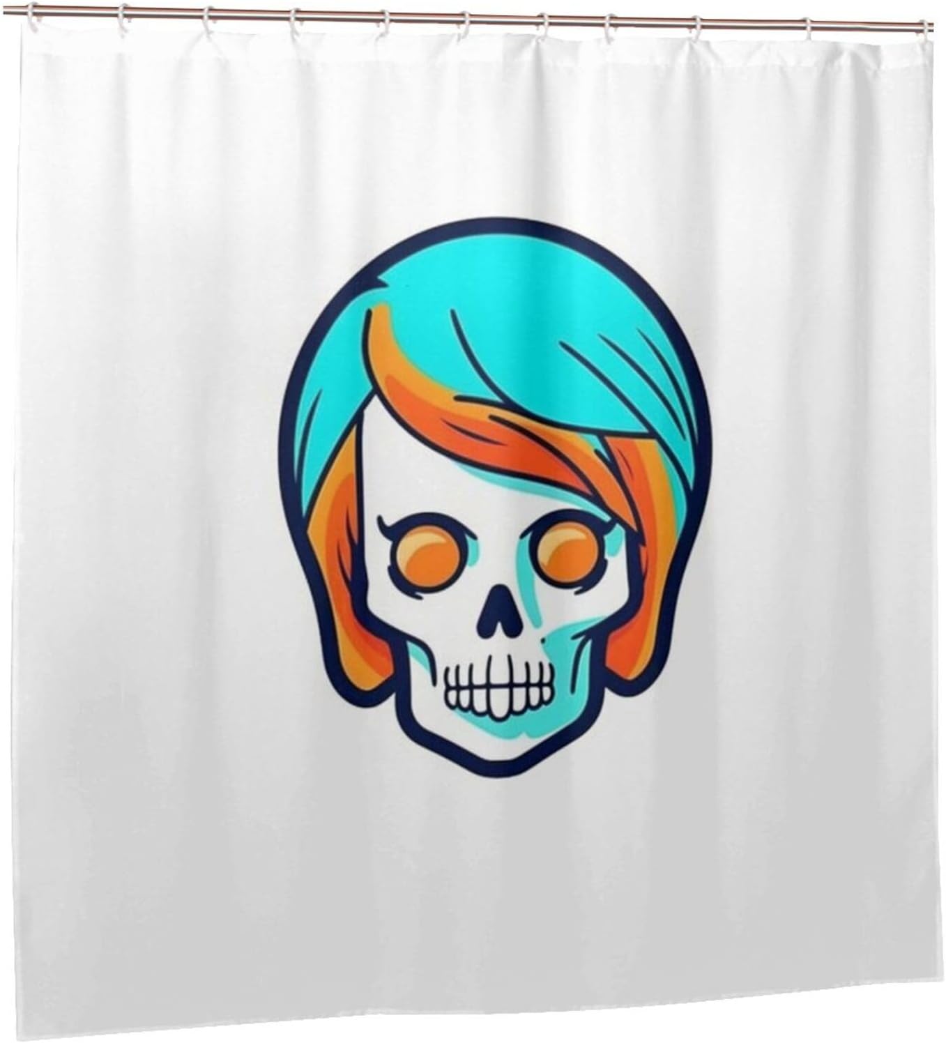 TIYAANDSY Cartoon Skull Shower Curtain Set 1