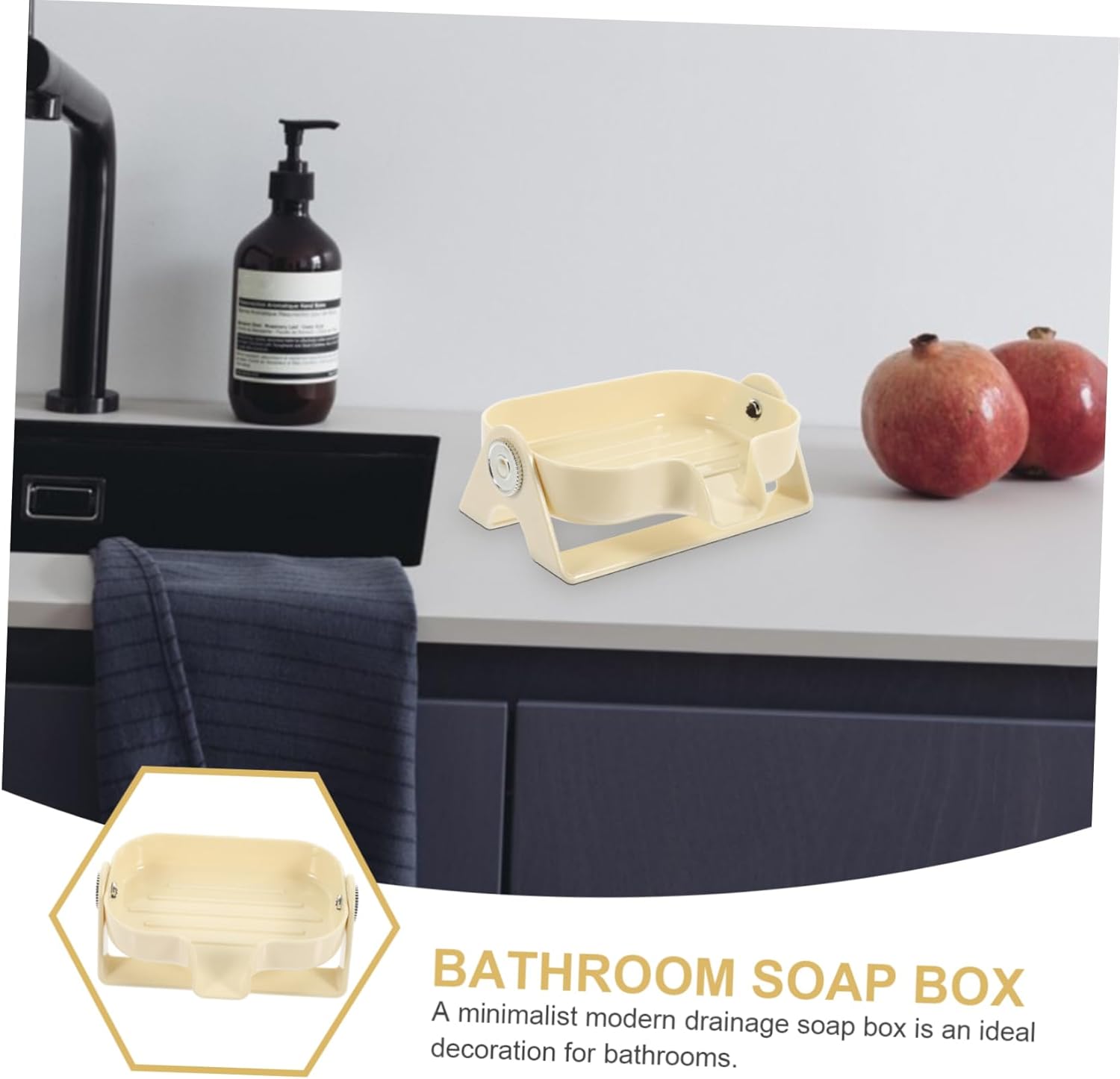 Self Draining Soap Holder Elegant Bathroom Kitchen Sink Dish