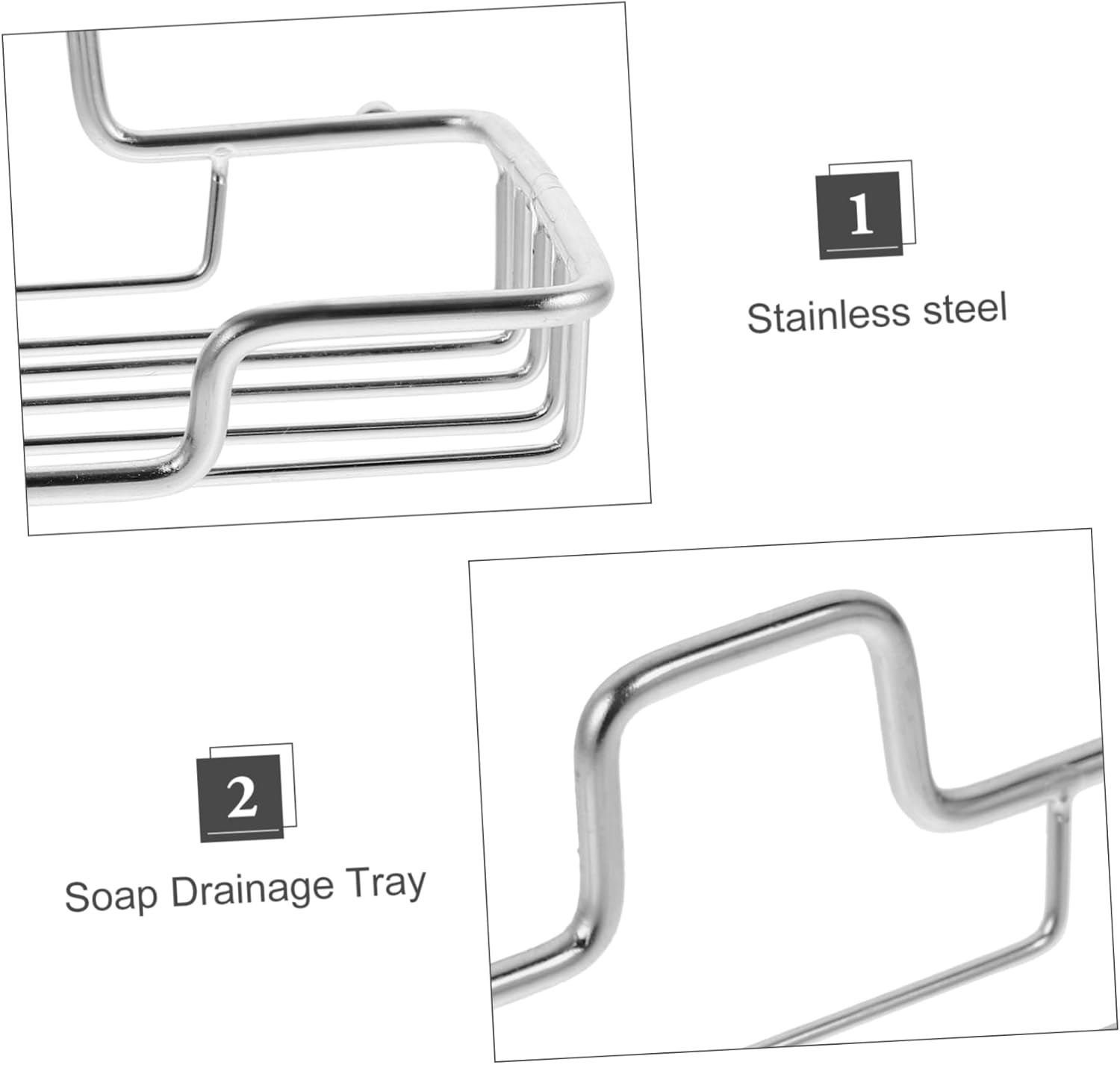 PRETYZOOM Wall-Mounted Soap Dish with Suction Cups