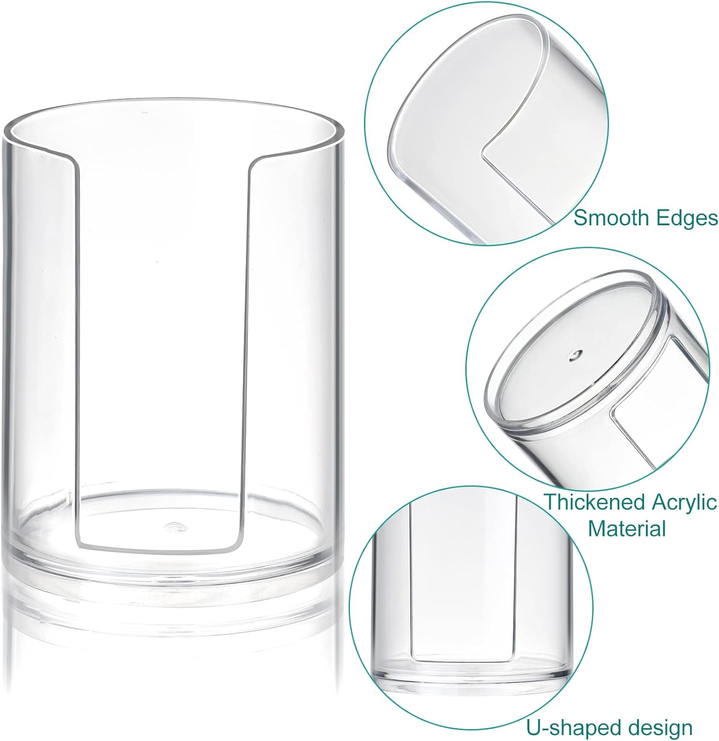 2-Pack Bathroom Cup Dispenser Clear Acrylic Holder for 3oz Paper Cups