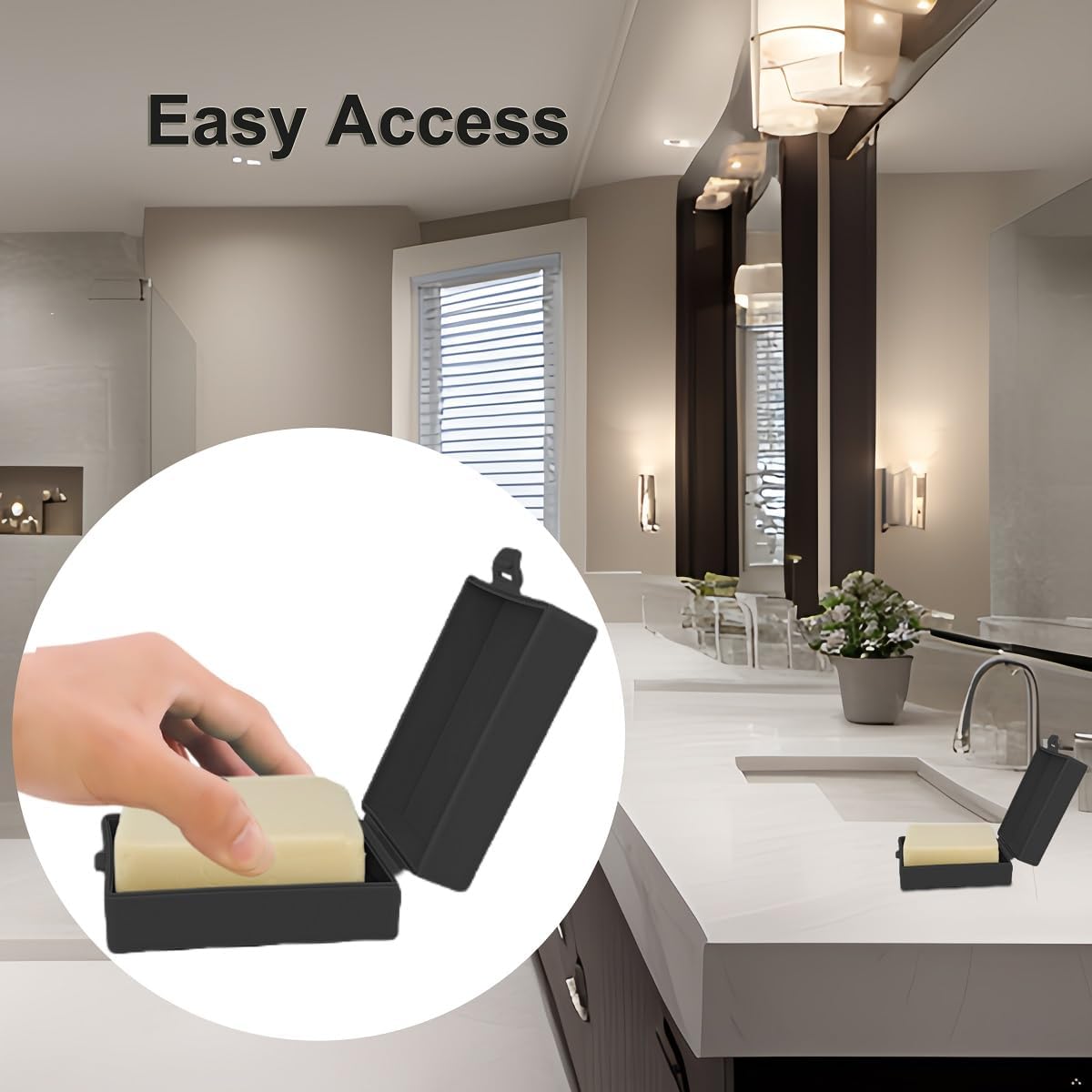 Elimeta Square Soap Dish Holder for Travel