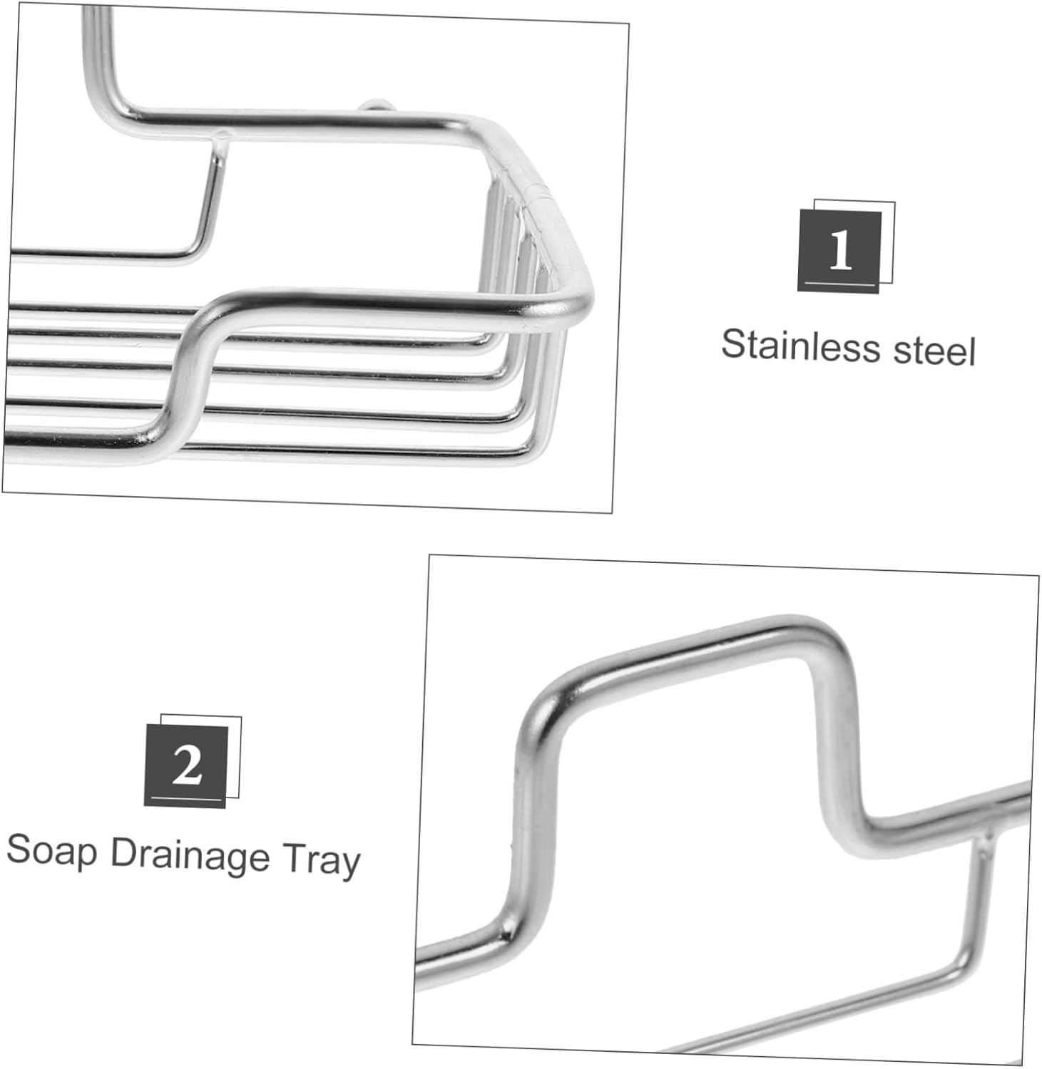 PRETYZOOM Wall Mount Soap Dish with Punch Design