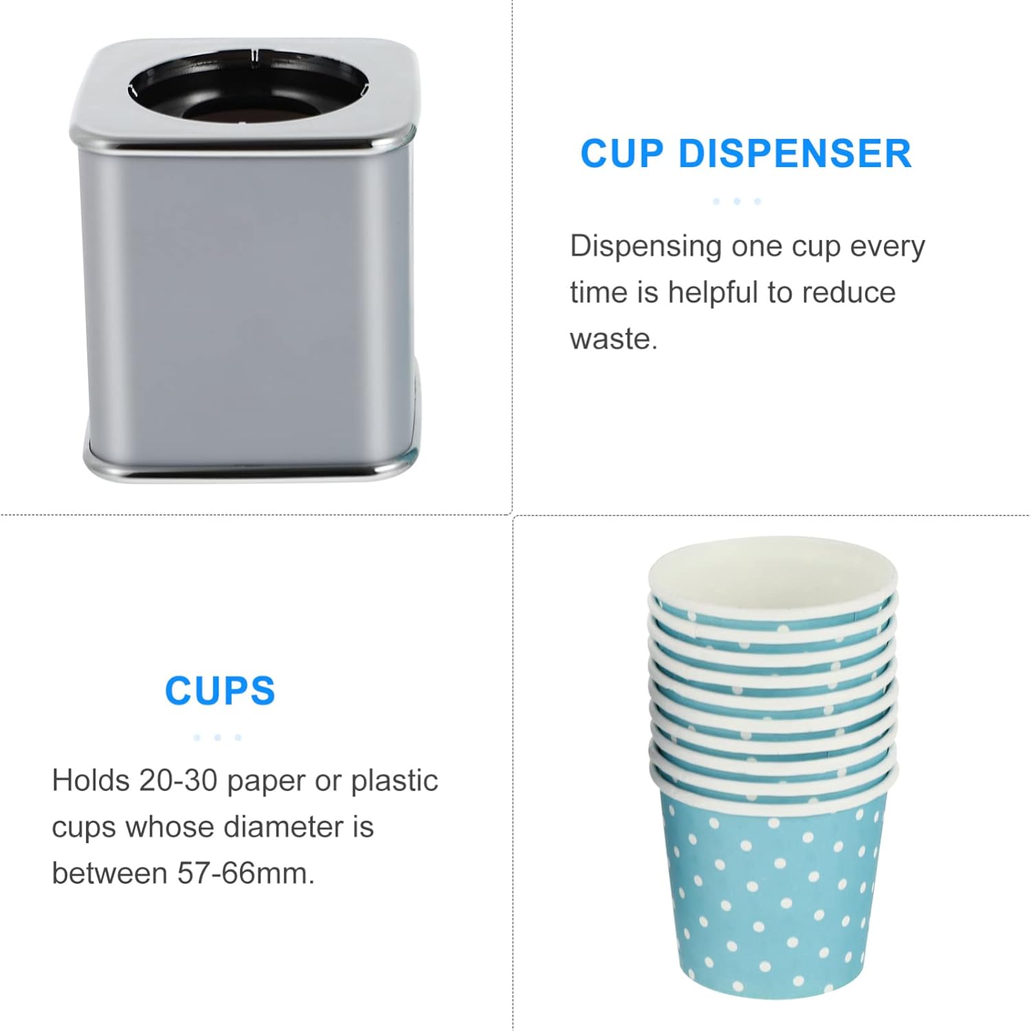 DOITOOL 3 Ounce Paper Cup Dispenser with 10PCS Cups