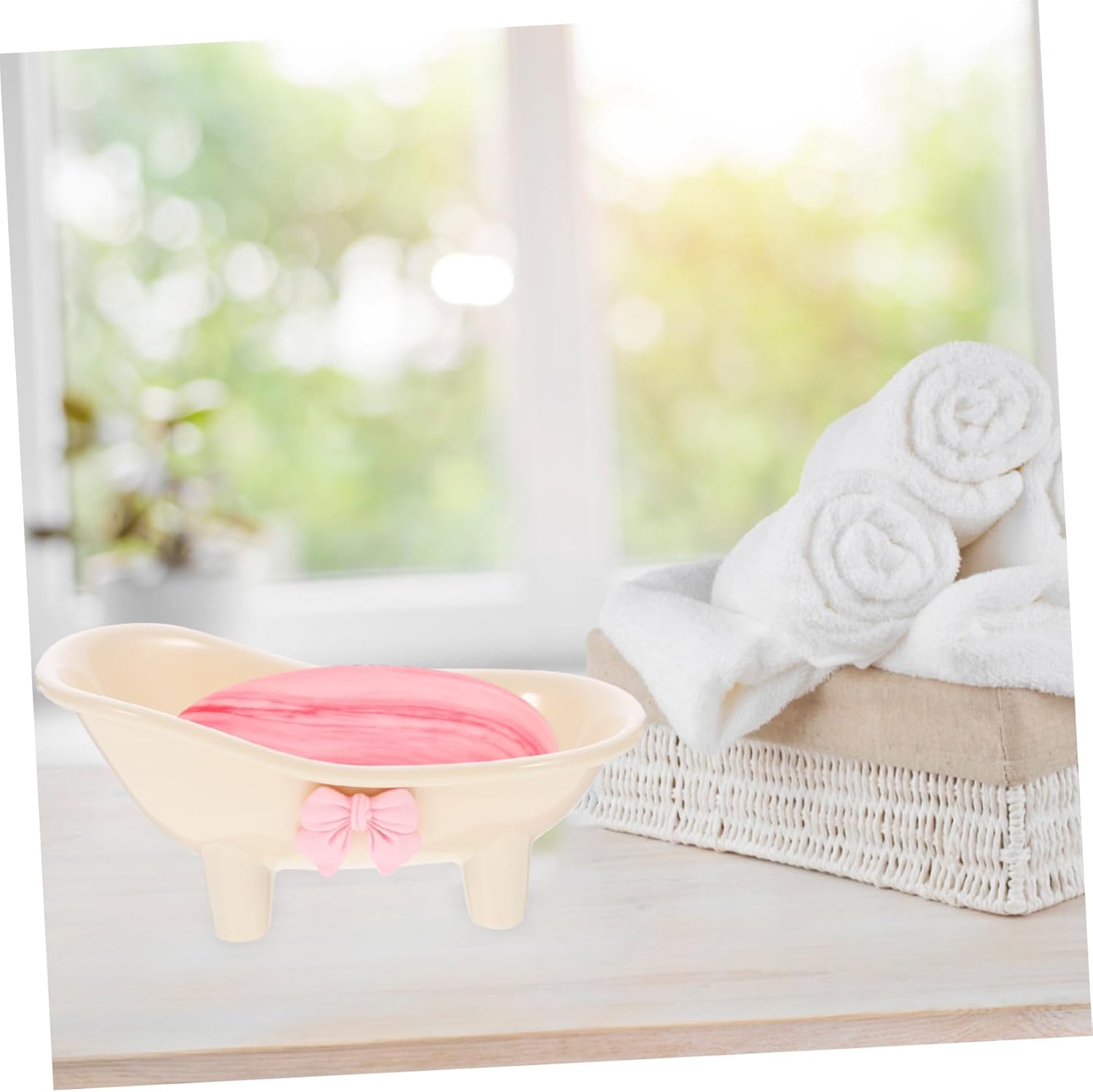 Ciieeo Self Draining Soap Holder Butterfly Design