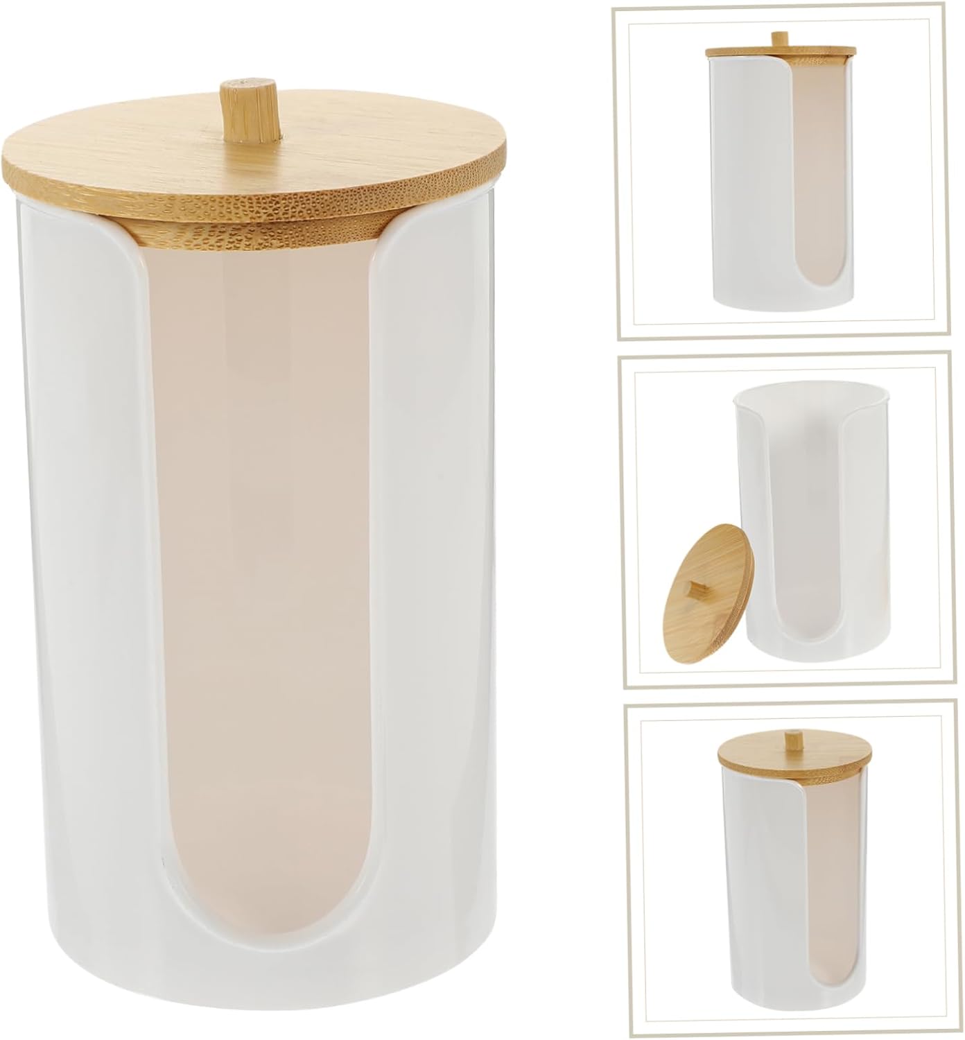 Zerodeko White Cup Holder Bathroom Dispenser