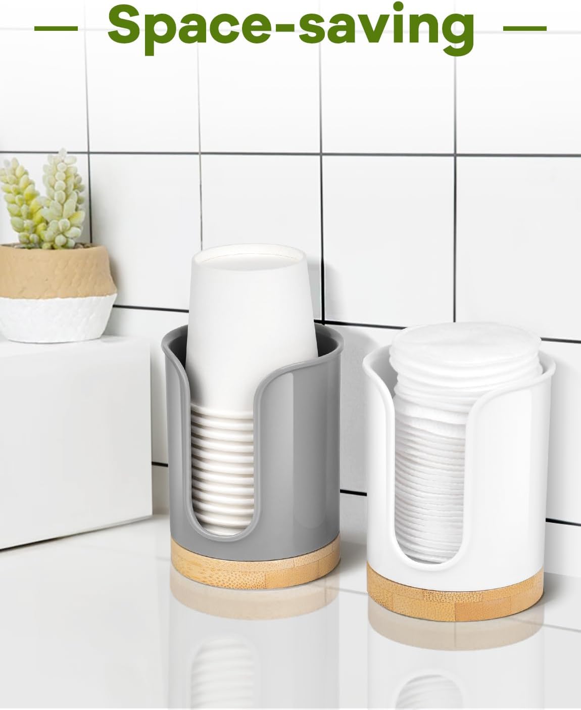Bathroom Cup Dispenser - PCBamboo Grey Pack of 1