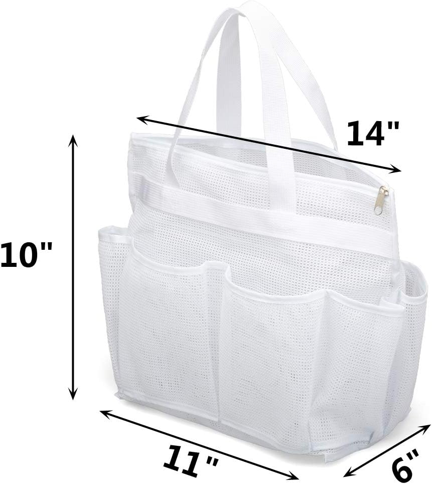 ALYER Large Mesh Shower Tote with Inner Compartment