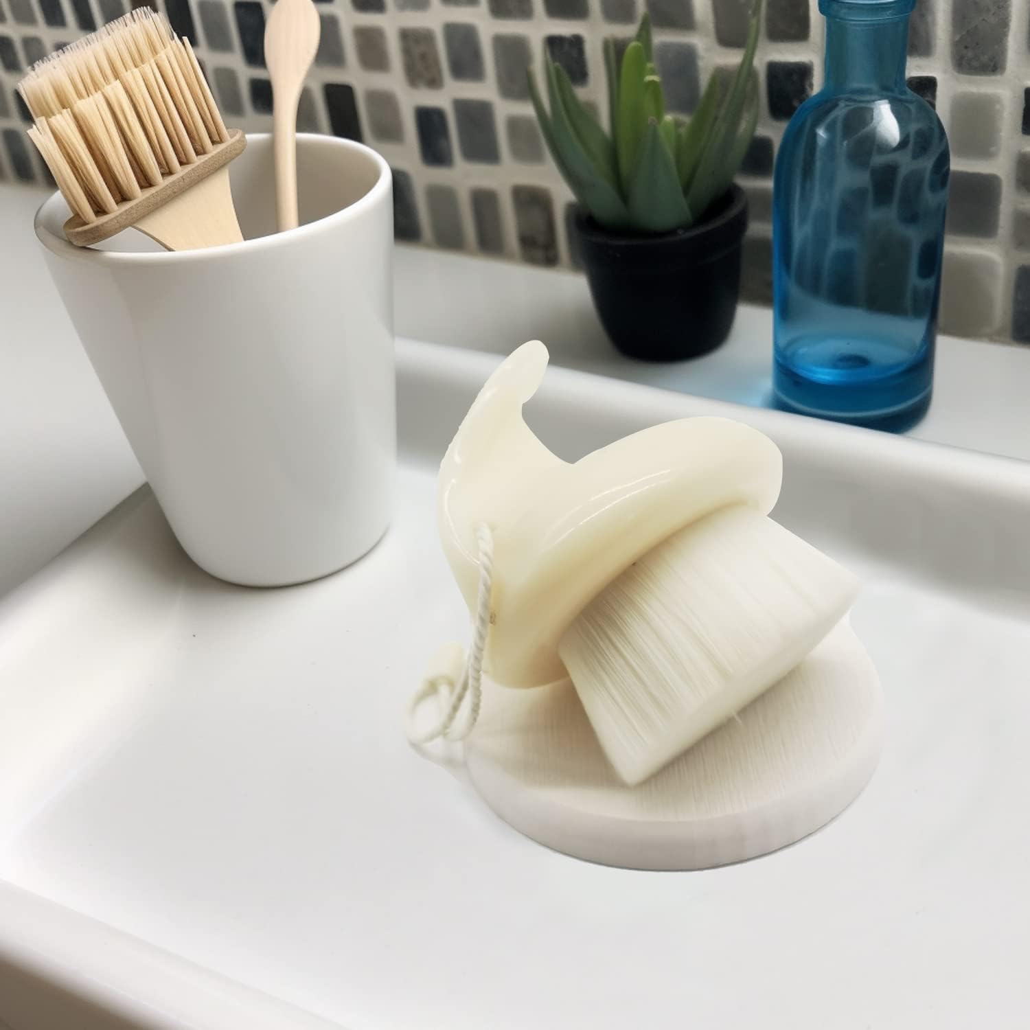 Mucco Water Absorbing Stone Tray for Sink 3-Pack