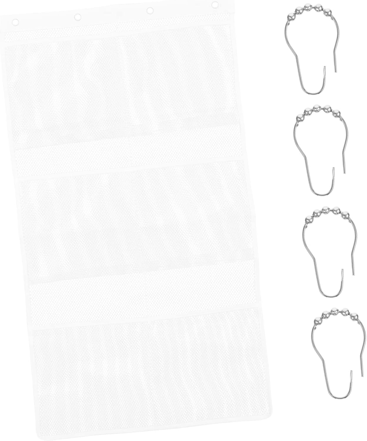 JECOMPRIS Shower Mesh Organizer with 6 Pockets
