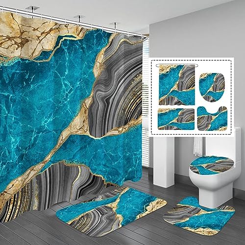 Gibelle 4 Pcs Marble Bathroom Decor Set