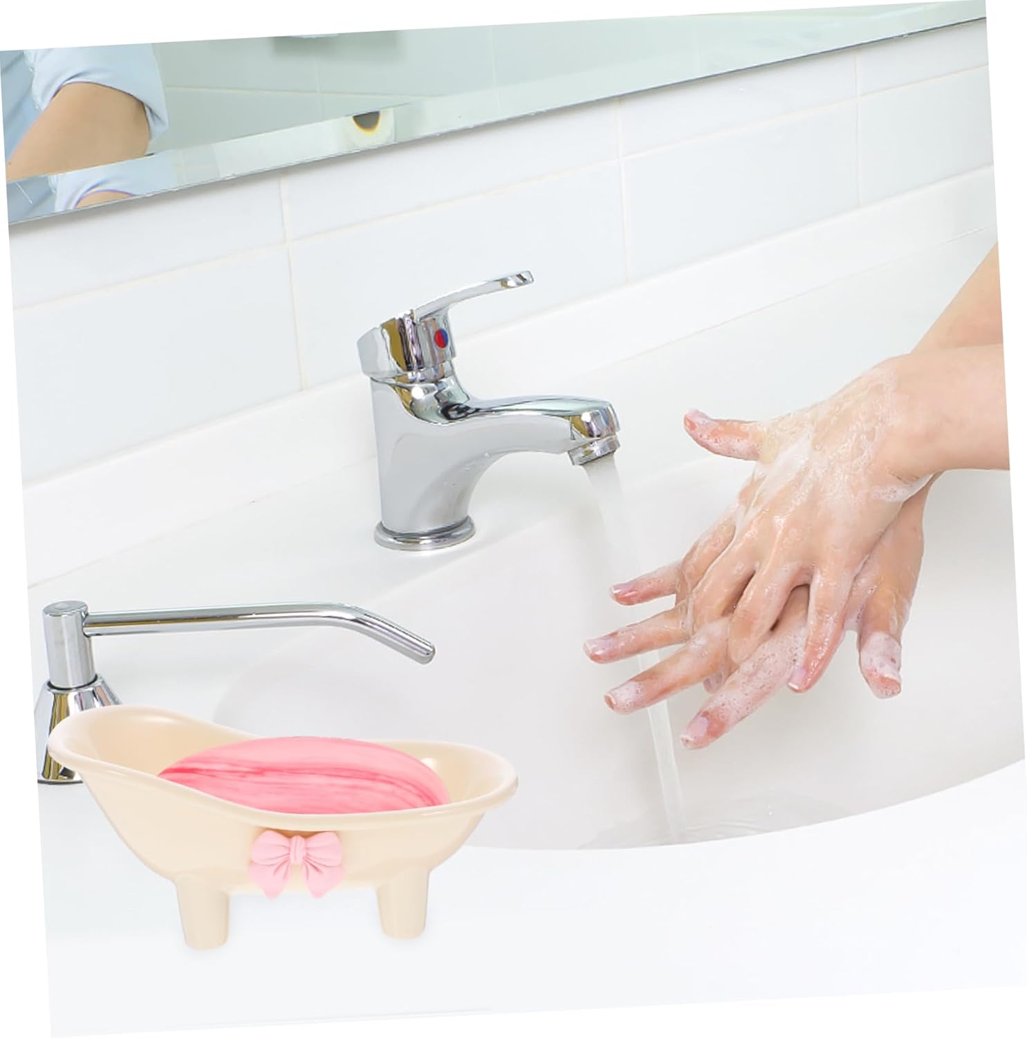Ciieeo Self Draining Soap Holder Butterfly Design